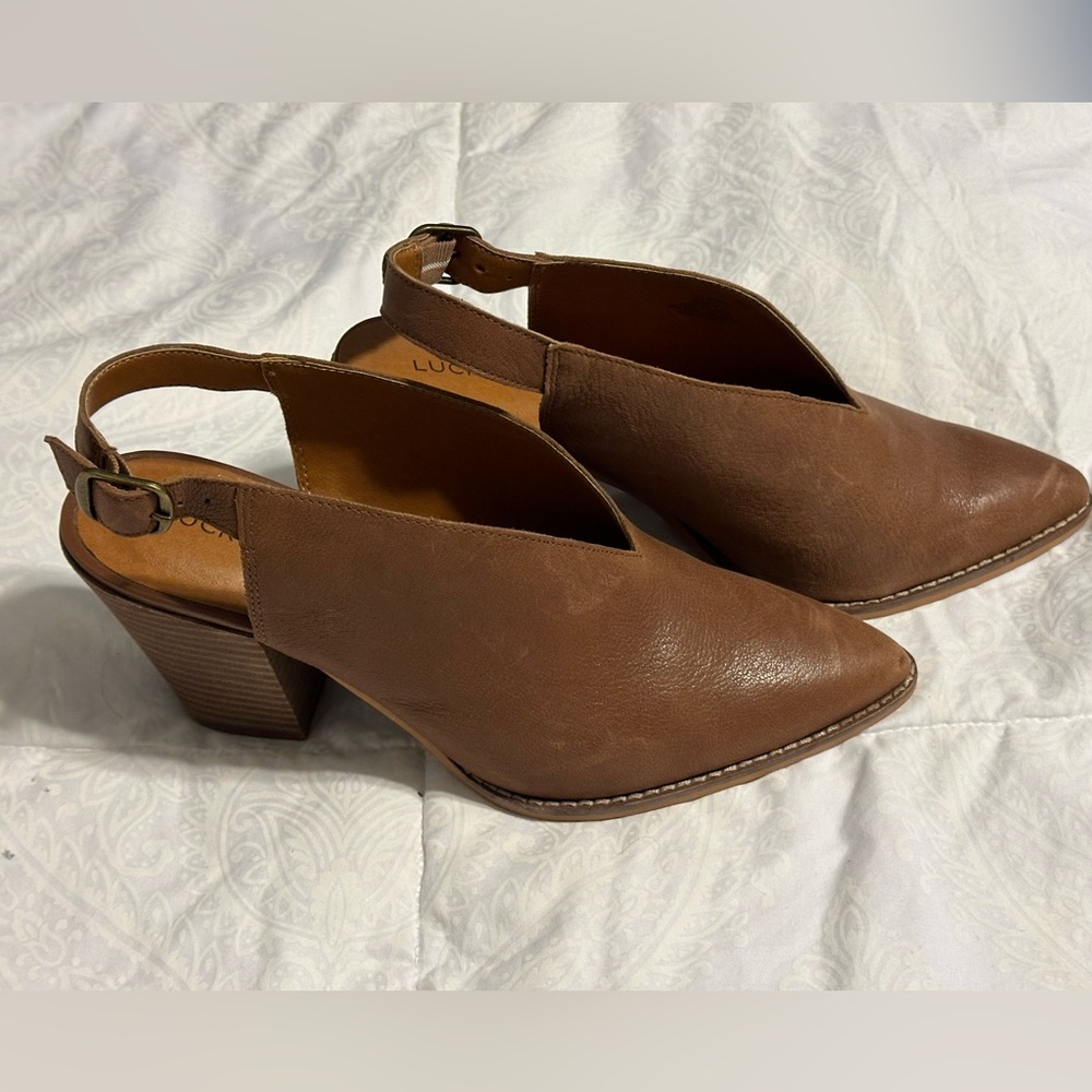 Lucky Brand Brown Ankle Booties